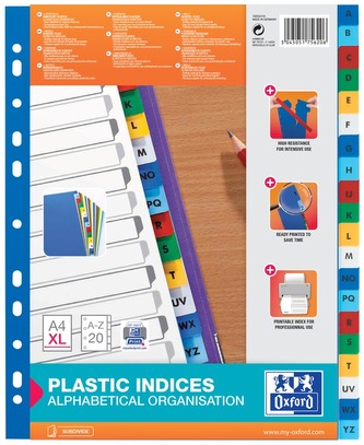 Przekładki A4+ A-Z PP, Elba