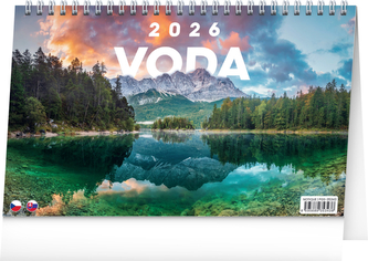 Kalendář 2026 stolní: Voda, 23,1 x 14,5 cm