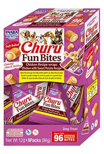 Churu Dog BOX Fun Bites Chicken wraps Chic&Sw.Pot8x12g