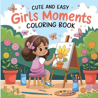 Cute and Easy Girls Moments Coloring Book