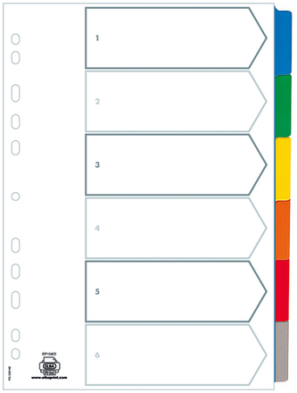 Przekładki A4 6-kol. Mylar, Oxford