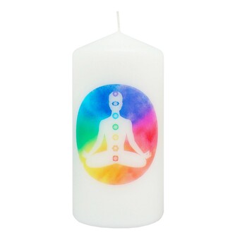 ARÔME Svíčka s potiskem 220 g, bez vůně, Meditace