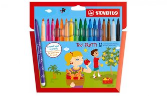 Flamastry Trio Frutti 18 kolorów STABILO