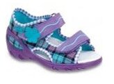 065X061 26 - SUNNY - sandálky Befado, fialové káro 065X061_28