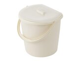 NÁSTĚNNÉ PLASTOVÉ VĚDRO S VÍKEM 11L KRÉMOVÉ -BEN