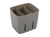 PLASTOVÝ ODKAPÁVAČ NA PŘÍBORY 13,5X11,5X12CM SVĚTLE ŠEDÝ -BEN
