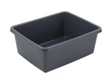 OBDÉLNÍKOVÁ PLASTOVÁ MÍSA 33X26CM 8L TMAVĚ ŠEDÁ -BEN