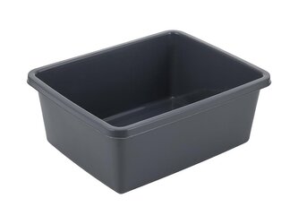 OBDÉLNÍKOVÁ PLASTOVÁ MÍSA 33X26CM 8L TMAVĚ ŠEDÁ -BEN