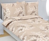 Povlečení krepové - Béžová,Hnědá,Bílá - 140x200, 70x90 cm