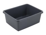 PLASTOVÁ OBDÉLNÍKOVÁ MÍSA 37X30CM 11L TMAVĚ ŠEDÁ -BEN