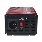 Carspa Měnič napětí P1000 12V/230V 1000W čistá sinusovka USB