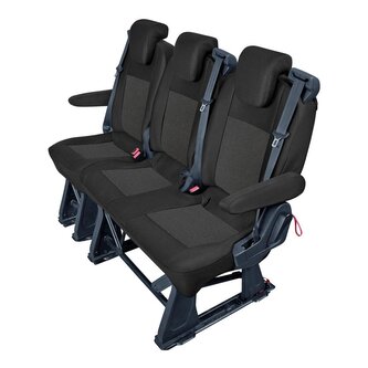 Přesné autopotahy Ford Tourneo Custom 2018- (2. nebo 3. řada, 3 opěradla + 2 sedadla)