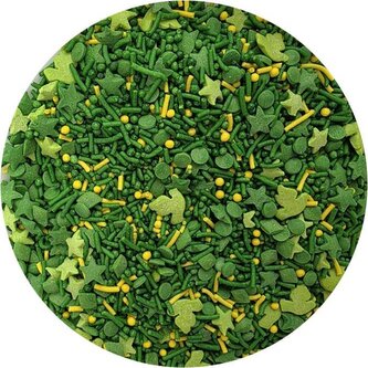 Cukrové zdobení Zelený super mix 80g - I LOVE CAKES