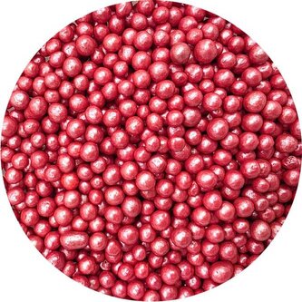 Cukrovo-rýžové perly červené 5mm 80g - I LOVE CAKES