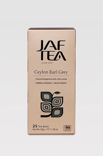 JAFTEA Black Ceylon Earl Grey nepřebal 25x2g