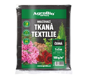 Černá tkaná text.100g/m2 1x5m