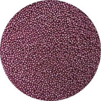Cukrové perličky metalické tmavě růžové 2mm 80g - I LOVE CAKES