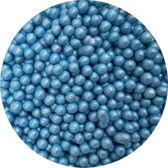 Cukrovo-rýžové perly modré perleťové 7mm 80g - I LOVE CAKES