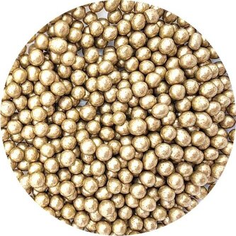 Cukrovo-rýžové perly zlaté 7mm 80g - I LOVE CAKES