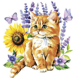 Ubrousky MAKI L (20ks) Watercolor Ginger Kitten & Dog