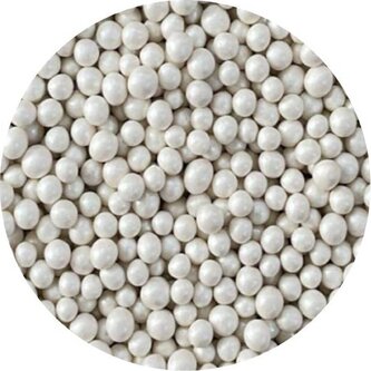 Cukrové perličky bílé metalické 3-4mm 1kg - I LOVE CAKES