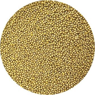 Cukrové perličky metalické zlaté III. 2mm 80g - I LOVE CAKES