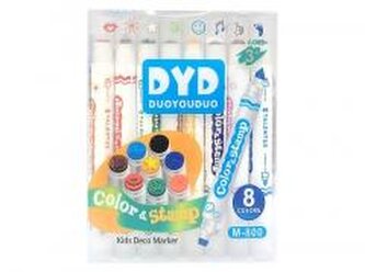 Flamastry stępelki 8 kolorów