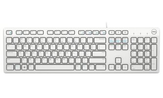 DELL klávesnice KB216/ multimediální/ Azerty/ Francouzská/ USB/ drátová/ bílá