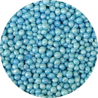 Cukrovo-rýžové perly modře perleťové 3-4mm 1kg - I LOVE CAKES
