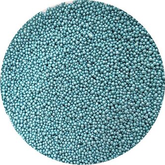 Cukrové perličky metalické tyrkysové 2mm 80g - I LOVE CAKES