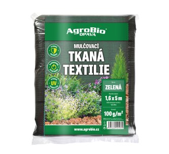 Zelená tkaná text.100g/m2 1,6x5m