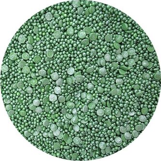 Cukrová zdobení metalické Zelené konfety mix 80g - I LOVE CAKES