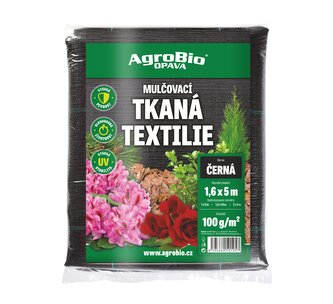 Černá tkaná text.100g/m2 1,6x5m