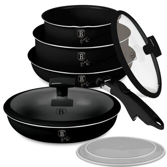 BERLINGERHAUS Sada nádobí s titanovým povrchem 9 ks Matte Black Collection BH-8257 BERLINGERHAUS Sada nádobí s titanovým povrchem 9 ks Matte Black Collection BH-8257