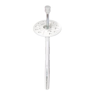 Talířová hmoždinka s kovovým trnem XPM 10 DEBBEX Ø 10 mm / 340 mm 100 ks bílá