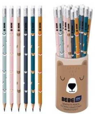 Ołówek z gumką Bebe Friends (36szt)