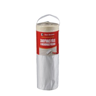 Zakrývací fólie s maskovací páskou 15 mm × 110 cm, délka 33 m 33 m transparentní