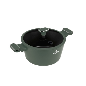 BERLINGERHAUS Kastrol s titanovým povrchem a poklicí 24 cm Matte Green Collection BH-8201