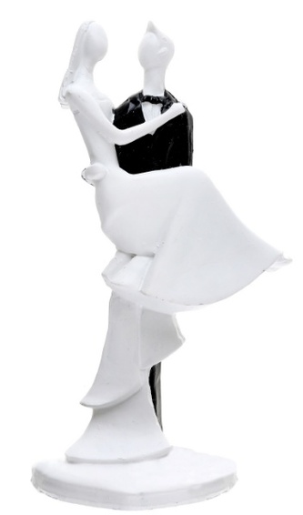 Svatební figurka nevěsta v náručí – 14 cm