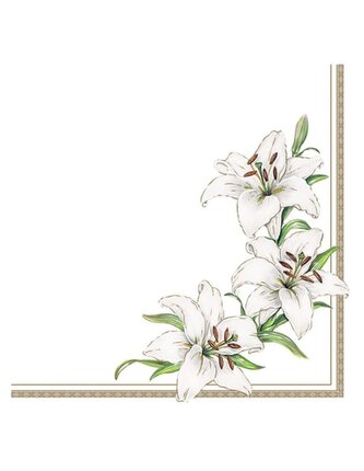 Ubrousky MAKI L (20ks) White lillies