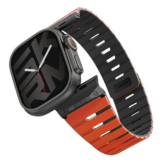 SKINARMA Gemini magnetický řemínek Apple Watch 49/46/45/44mm oranžový