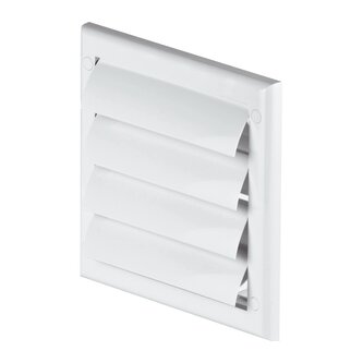 Mřížka větrací s lamelou 190 × 190 mm, Ø 100 mm bílá