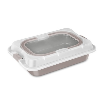 BERLINGERHAUS Plech na pečení s víkem přenosný Taupe Collection BH-8638