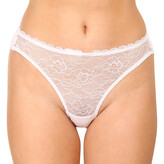 Dámské kalhotky Gina bílé s krajkou (16102) XS
