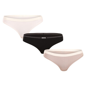 3PACK dámská tanga BOSS vícebarevné (50510030 961) L