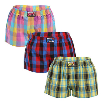 3PACK dámské trenky Styx klasická guma vícebarevné (3K102128) M