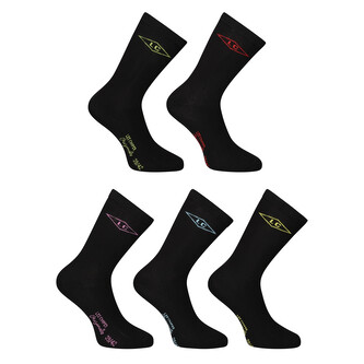 5PACK ponožky Lee Cooper vysoké černé (PO41029-1) L