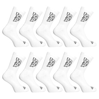 10PACK ponožky Styx vysoké bílé (10HV1061) M