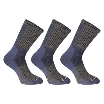 3PACK ponožky Nedeto vysoké zimní modré (3NWM1) M