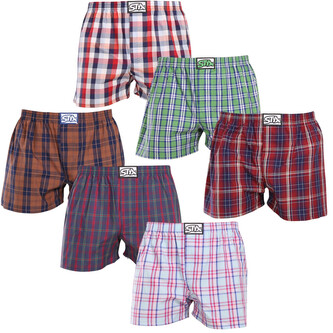 6PACK pánské trenky Styx klasická guma vícebarevné (6A20246836) L